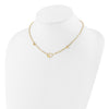 14K Paperclip Link Heart 16in w/2in ext. Necklace