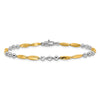 14K Two-tone Polished 7.75in Bracelet