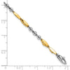 14K Two-tone Polished 7.75in Bracelet