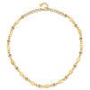 14K Polished and Dia-cut Beaded Fancy Plus 1in ext. Necklace