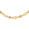 14K Polished and Dia-cut Beaded Fancy Plus 1in ext. Necklace