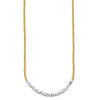 14K Two-tone Diamond-cut Beaded 18in Necklace