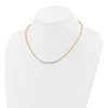 14K Two-tone Diamond-cut Beaded 18in Necklace