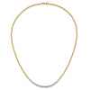14K Two-tone Diamond-cut Beaded 18in Necklace