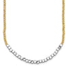 14K Two-tone Diamond-cut Beaded 18in Necklace