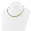14k Two-tone 17in w/2in Ext. Mesh Necklace
