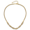 14k Two-tone 17in w/2in Ext. Mesh Necklace