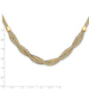 14k Two-tone 17in w/2in Ext. Mesh Necklace