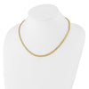 14K Polished 4.5mm Fancy Diamond-cut Link 18 inch Necklace