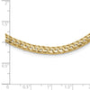 14K Polished 4.5mm Fancy Diamond-cut Link 18 inch Necklace