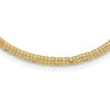 14K Polished Fancy Triple Cable Chain Necklace