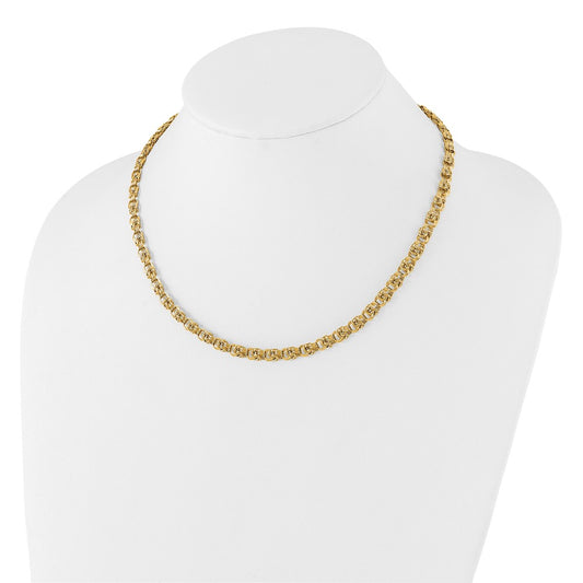14K Polished Fancy Link Necklace