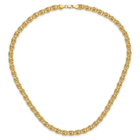 14K Polished Fancy Link Necklace
