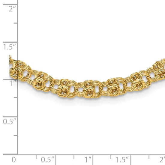 14K Polished Fancy Link Necklace
