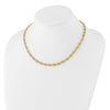 14K Polished Fancy Knot Links Necklace