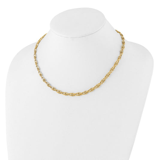 14K Polished Fancy Knot Links Necklace