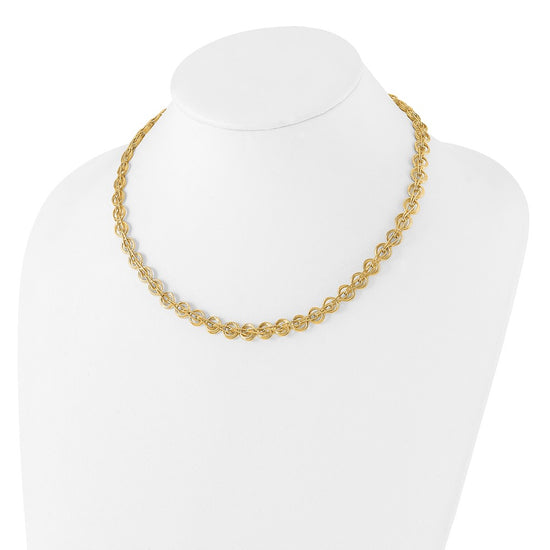 14K Polished Fancy Link Necklace
