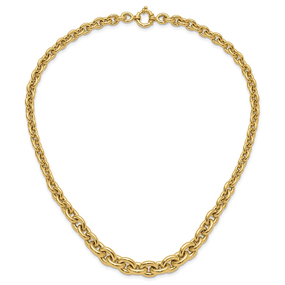 14K Polished and Graduated Fancy Necklace