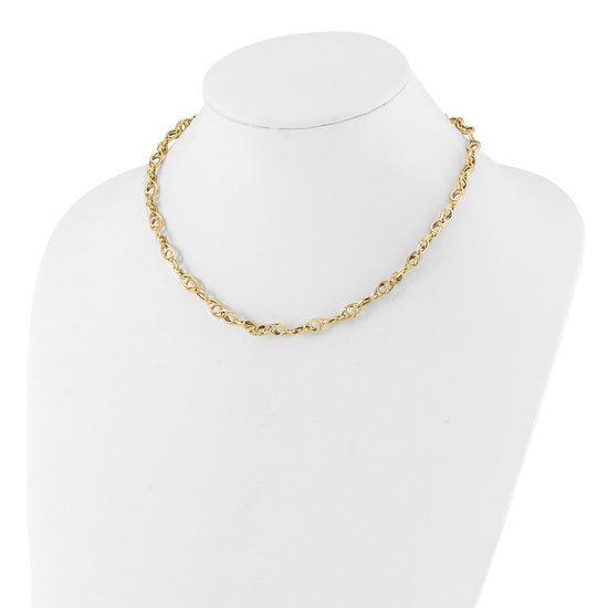 14k Polished Fancy Link 18.25inch Necklace