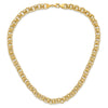 14K Polished 7.6mm Fancy Double Link 18 inch Necklace