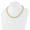 14K Polished Fancy D/C Triple Link Necklace