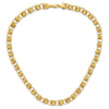 14K Polished Fancy D/C Triple Link Necklace