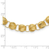 14K Polished Fancy D/C Triple Link Necklace