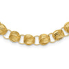 14K Polished Fancy D/C Triple Link Necklace