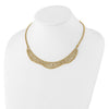14K Diamond-cut Braided Rope Chain Fancy Front Drape 17.25 inch Necklace