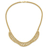 14K Diamond-cut Braided Rope Chain Fancy Front Drape 17.25 inch Necklace