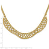 14K Diamond-cut Braided Rope Chain Fancy Front Drape 17.25 inch Necklace