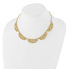 14k Polished and D/C Fancy 17in Necklace