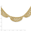 14k Polished and D/C Fancy 17in Necklace
