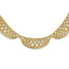 14k Polished and D/C Fancy 17in Necklace