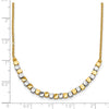14K Two-tone Beaded 18in Necklace