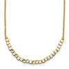 14K Two-tone Beaded 18in Necklace