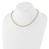 14K Polished 4.25mm Fancy Oval Cable Link 17.5 inch Necklace