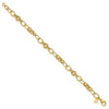14k Polished and Textured Fancy Link Bracelet