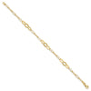 14K Diamond-cut Oval and Paperclip Link 7.25 inch Bracelet