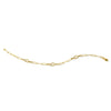 14K Diamond-cut Oval and Paperclip Link 7.25 inch Bracelet
