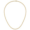 14K Polished and Diamond-cut Round Beaded 18 inch Necklace