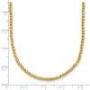 14K Polished and Diamond-cut Round Beaded 18 inch Necklace
