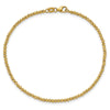14K Polished and Diamond-cut Round Beaded 7.5 inch Bracelet
