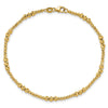 14K Diamond-cut Beaded 7.5 inch Bracelet