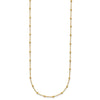 14K Polished and Diamond-cut Beaded 16.75 inch Station Necklace