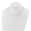 14K Polished and Diamond-cut Beaded 16.75 inch Station Necklace