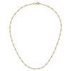 14K Polished and Diamond-cut Beaded 16.75 inch Station Necklace