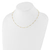 14K Polished Cube Bead 17 inch Station Necklace