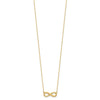 14k Polished Infinity Symbol 16.5 inch Necklace Plus 1 inch Extender