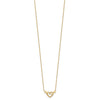 14k Polished Heart with Arrow 18 inch Necklace Plus 2 inch Extender